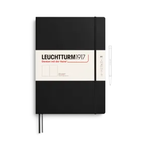 Notebook Master Slim (A4+), Hardcover, 123 numbered pages, Black, plain