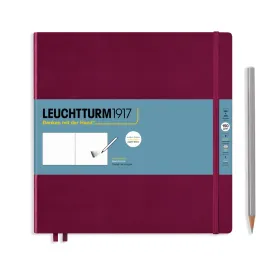 Skizzenbuch Quadrat (225 x 225 mm), Hardcover, 112 Seiten (150 g/qm), blanko, Port Red