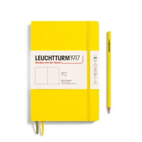 Notizbuch Medium (A5), Softcover, 123 nummerierte Seiten, Zitrone, Blanko
