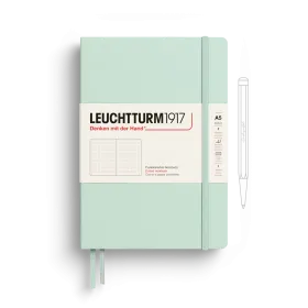 Notebook Medium (A5), Hardcover, 251 numbered pages, Mint Green, dotted