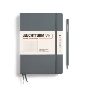 Notizbuch Medium (A5), Hardcover, 251 nummerierte Seiten, Anthrazit, Dotted