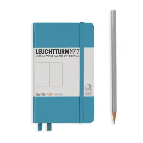 Notizbuch Pocket (A6), Hardcover, 187 nummerierte Seiten, Nordic Blue, Blanko