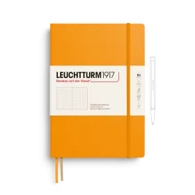 Notebook Composition (B5), Hardcover, 219 numbered pages, Rising Sun, dotted