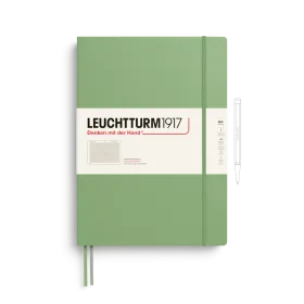 Notebook Master Classic (A4+), Hardcover, 235 numbered pages, Sage, squared