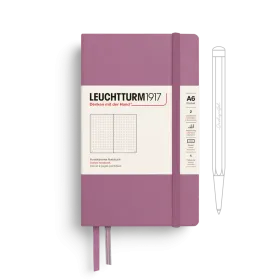 Notebook Pocket (A6), Hardcover, 187 numbered pages, Dusty Rose, dotted