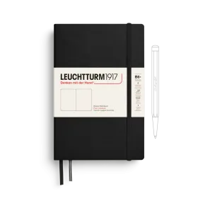 Notebook Paperback (B6+), Hardcover, 219 numbered pages, Black, plain