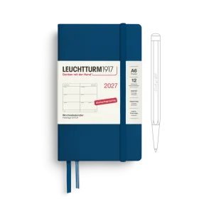 Weekly Planner Pocket (A6) 2027, Indigo, German