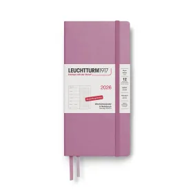 Wochenkalender & Notizbuch Dotted Wallet (B6+ x A6) 2026, Dusty Rose, Deutsch