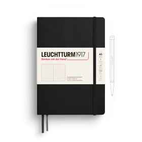 Notebook Medium (A5), Hardcover, 251 numbered pages, Black,  dotted